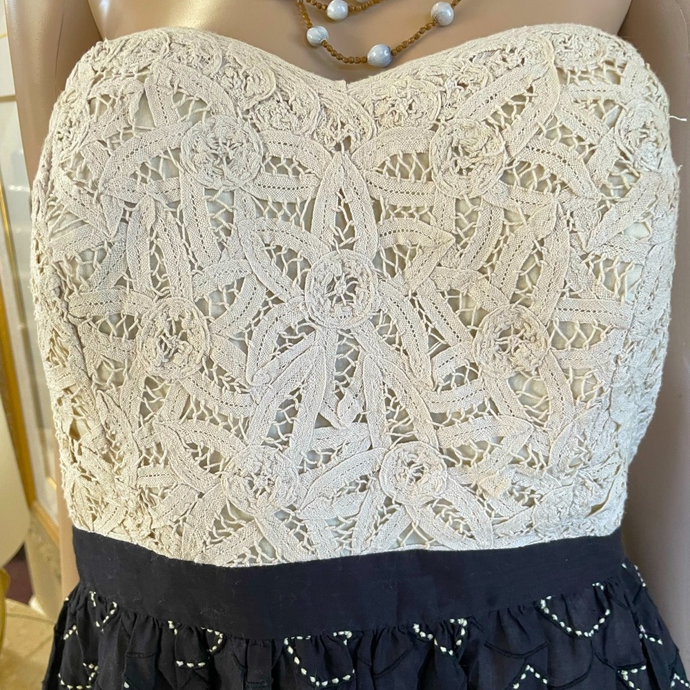 Anthropologie Meadow Rue Strapless Dress Size 14